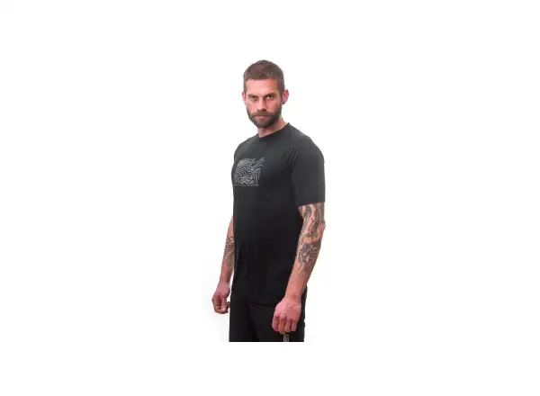 Sensor Merino Air PT Locate men's shirt short sleeve Black