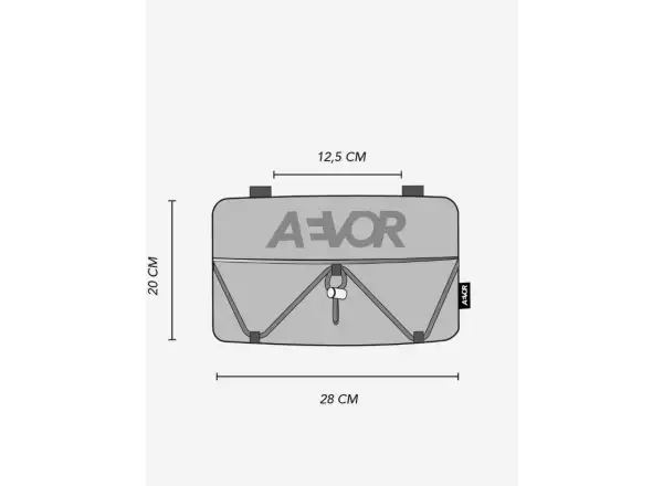 Aevor Bar Bag shoulder pouch/waist bag/cycling handlebars Proof Retro Blue