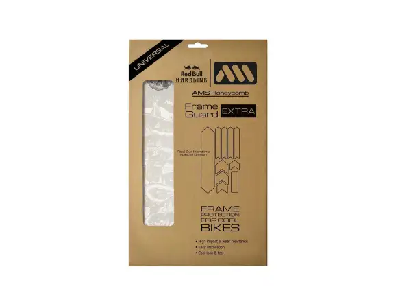 AMS Frame Guard Extra protective stickers on frame RedBull/Hardline/White