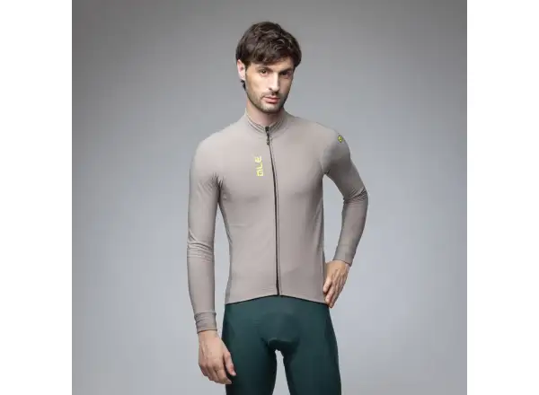 Alé Pragma Fondo 3.0 men's insulated jersey long sleeve Rope Grey