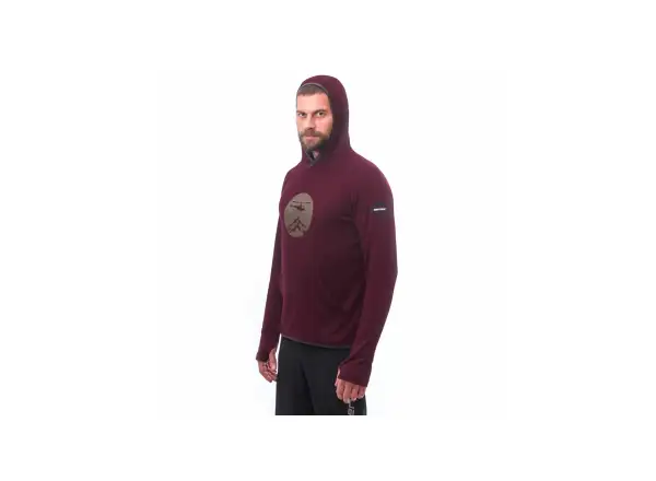 Sensor Merino Upper Heli men's sweatshirt Port Red
