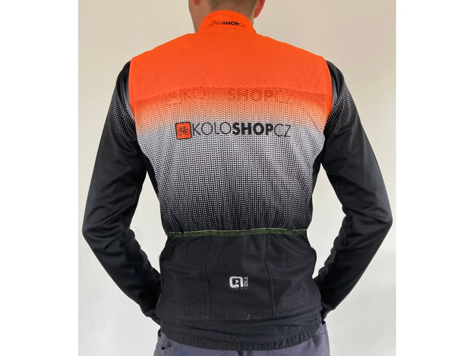 Alé PR System Koloshop men's windproof vest with pockets orange