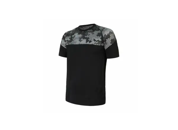 Sensor Merino Impress men's T-shirt short sleeve black/Honeycomb