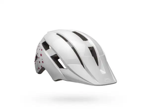 Bell Sidetrack II Youth kids helmet White Stars