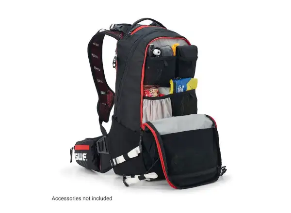 USWE Flow 16 backpack with back protector Black/Red 16 l