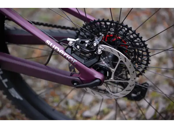 Superior iXF 9.8 mountain e-bike matte berry carbon