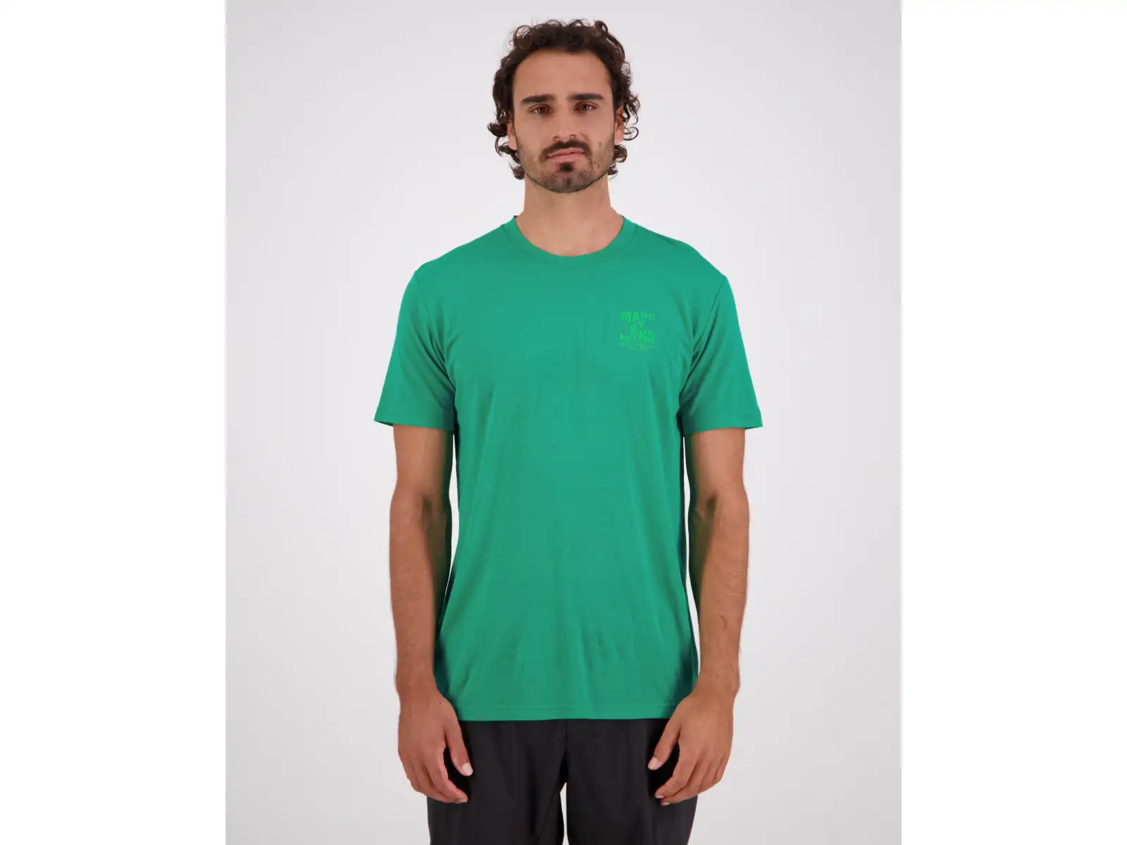Mons Royale Icon men's short sleeve shirt Pop Green