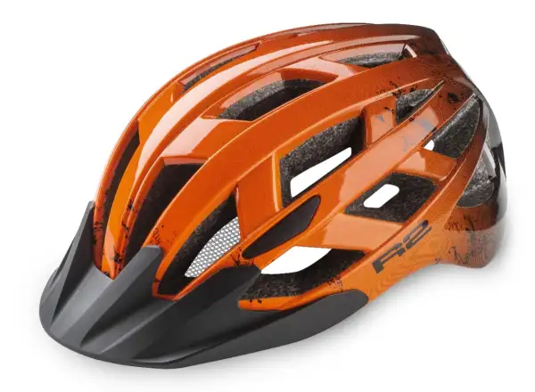R2 Lumen Junior children's helmet orange/black