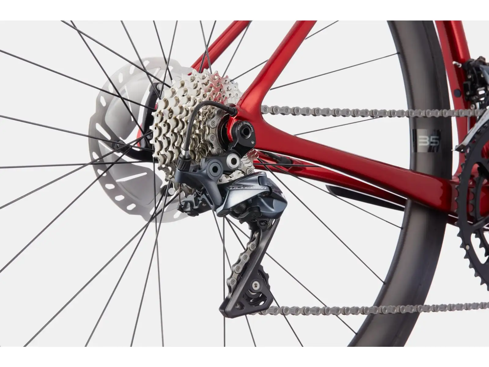 Cannondale SuperSix Evo Hi-Mod Disc Ultegra road bike Candy Red
