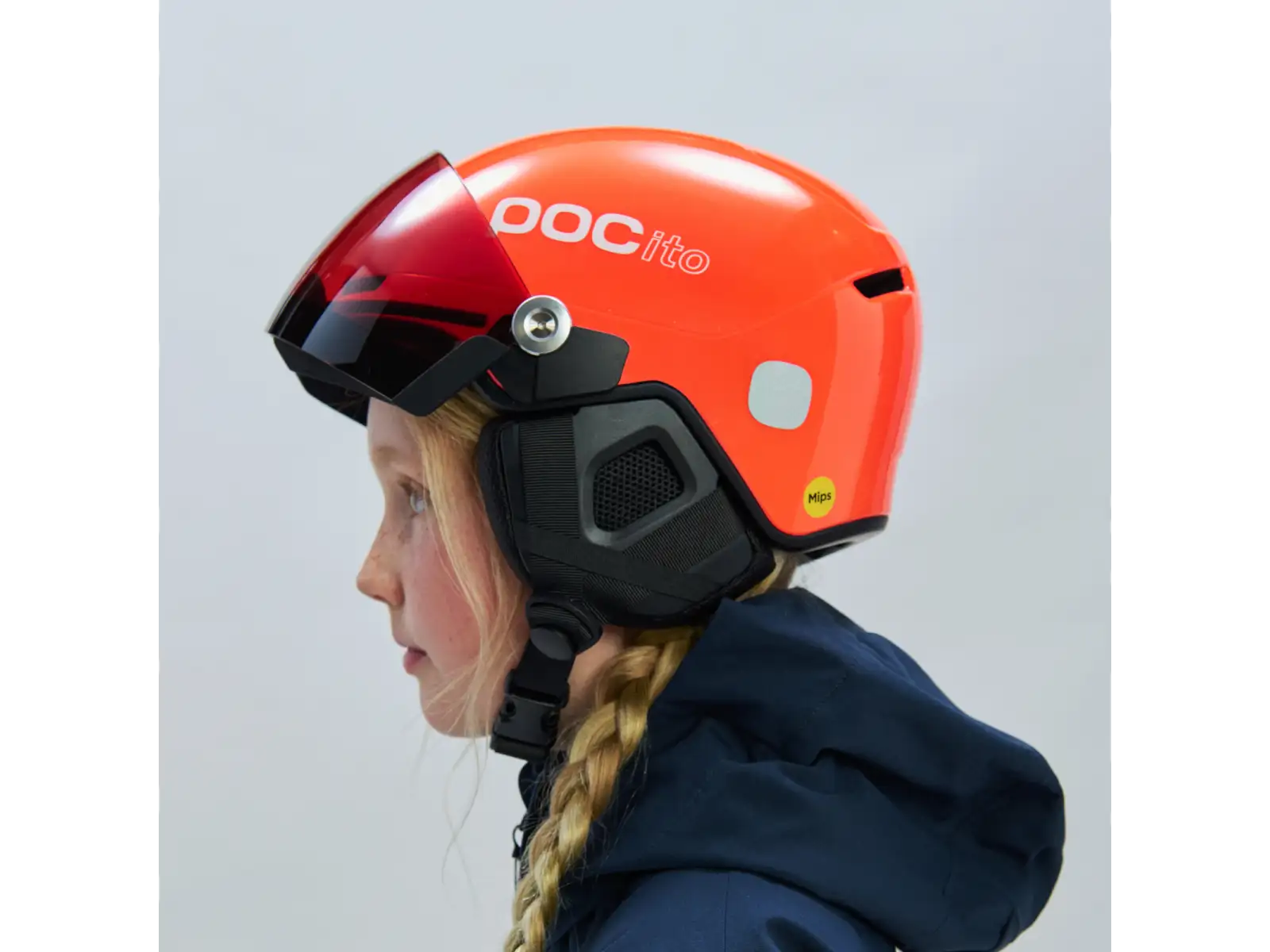POC POCito Obex Visor children's ski helmet Fluorescent Orange