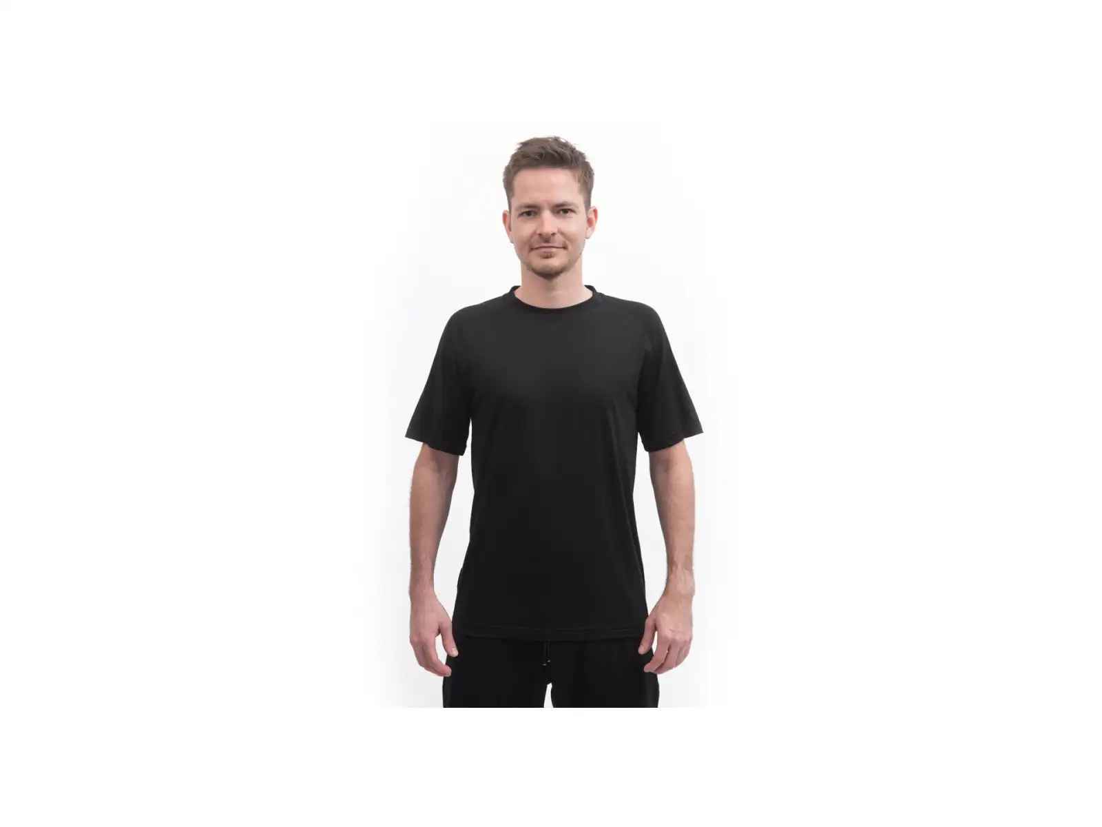 Sensor Merino Active No Logo men's T-shirt short sleeve black
