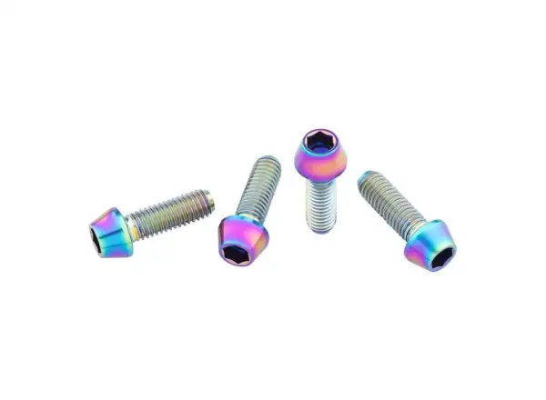 Wolf Tooth screws for bottle cage Titanium Oil Slick 4pcs