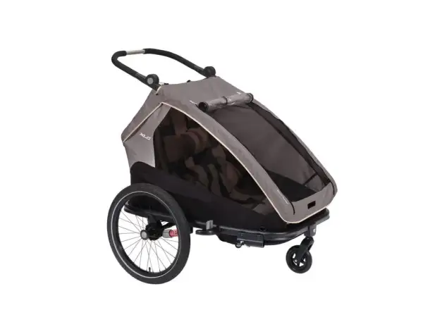 XLC DUOs BS-C10 child two-seater trailer 20" grey/beige/anthracite