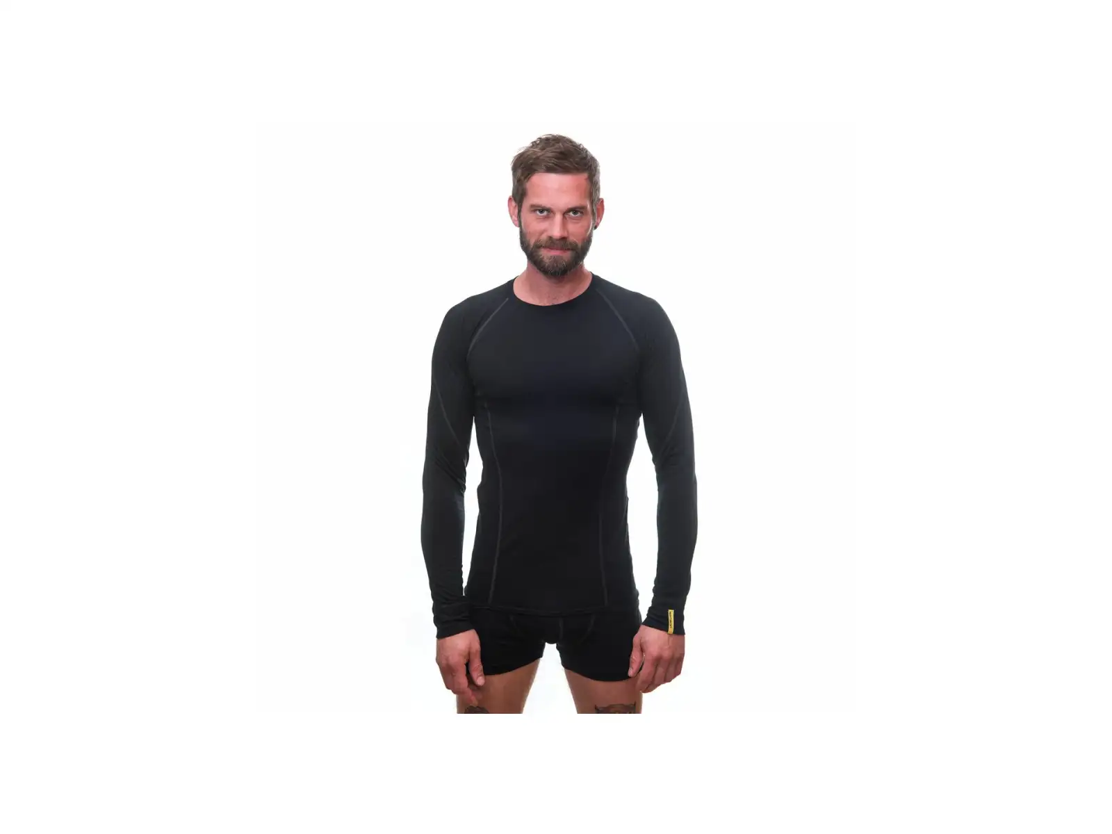Sensor Merino Active men's shirt long sleeve black