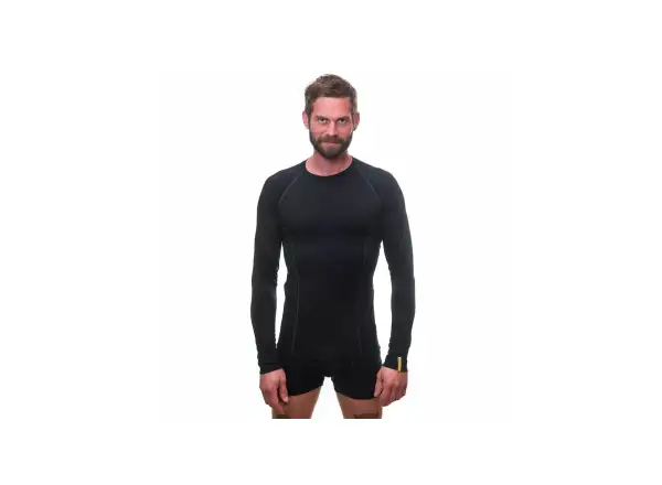 Sensor Merino Active men's shirt long sleeve black