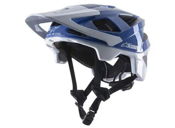 Alpinestars Vector Pro A1 enduro helmet Blue/Light Gray Glossy