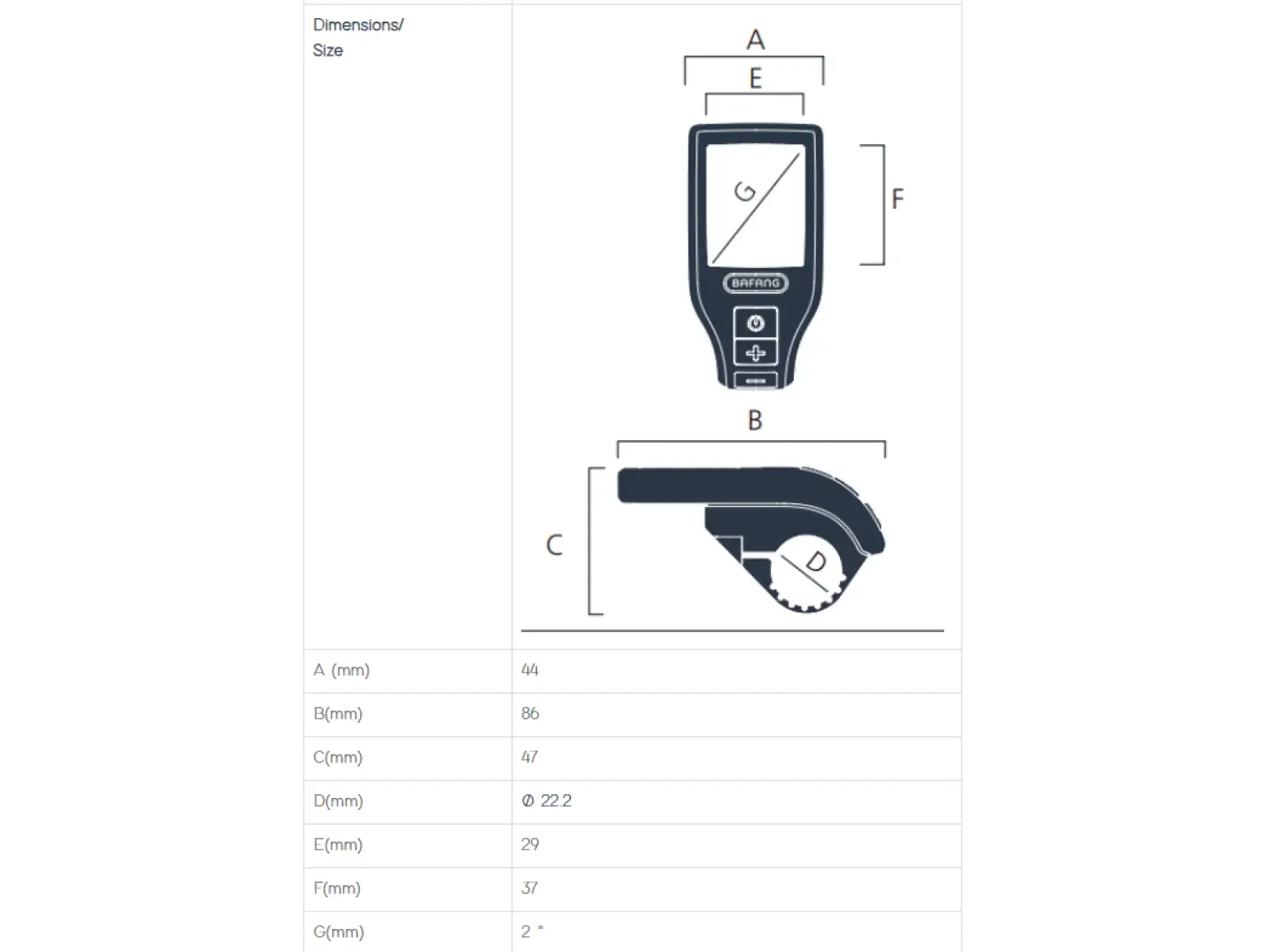 Bafang display DP C230 CAN