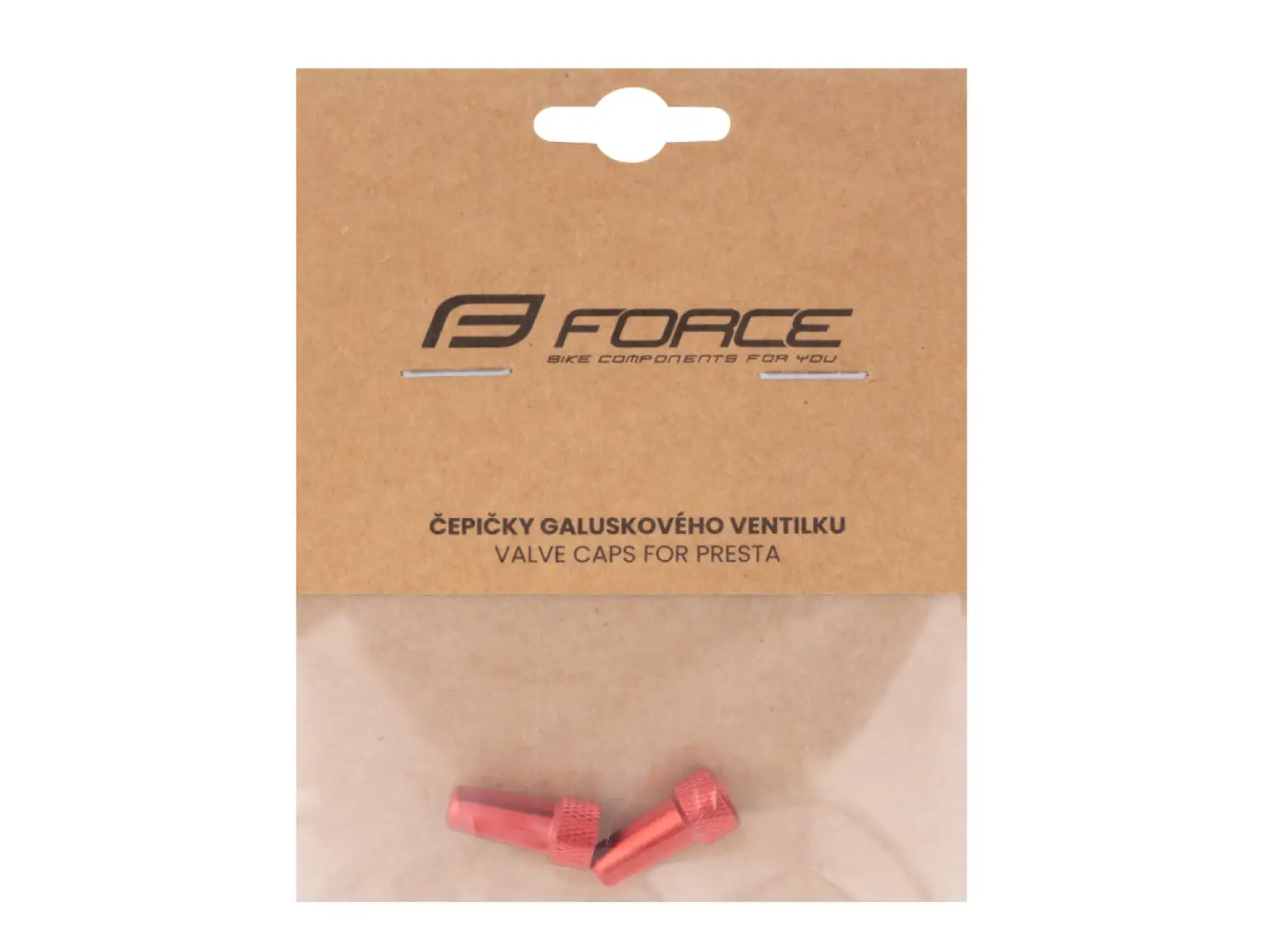 Force tubular valve caps aluminum red