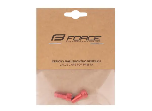 Force tubular valve caps aluminum red