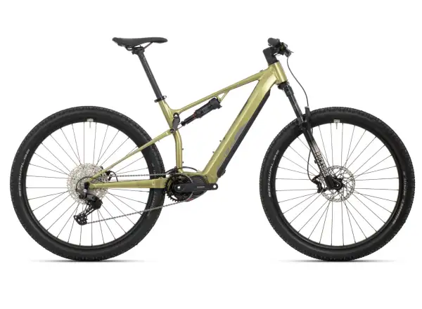 Superior eXF 8089 full-suspension e-bike Matte Olive Metallic/Chrome Silver