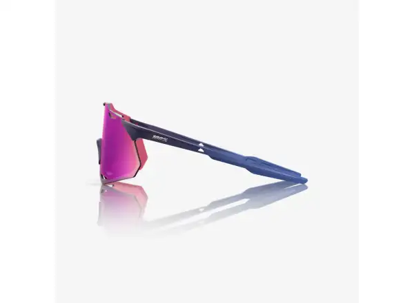 100% Hypercraft XS glasses Satin Storm Metallic/Purple Multilayer Mirror