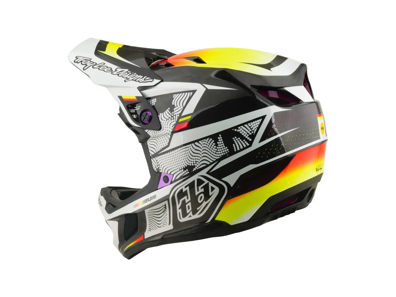 Troy Lee Designs D4 Carbon MIPS helmet Lined up Black