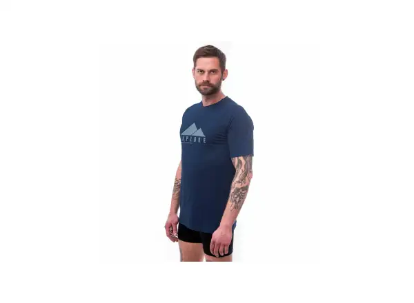 Sensor Merino Air PT Explore men's t-shirt short sleeve dark blue