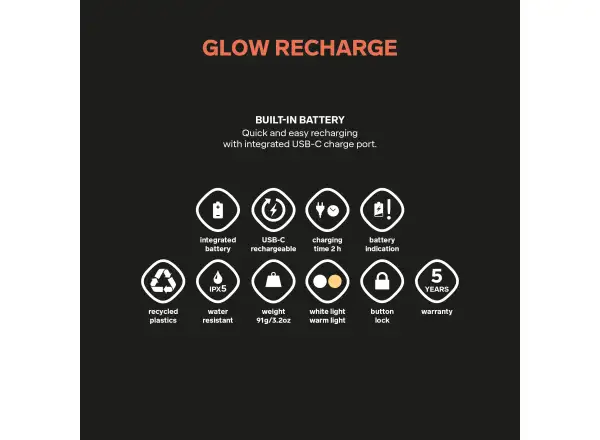 Silva Glow Recharge compact flashlight Yellow