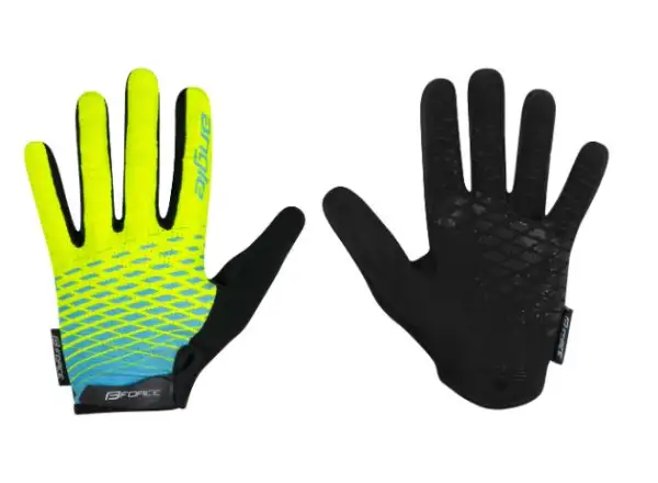 Force Angle MTB gloves fluo/blue