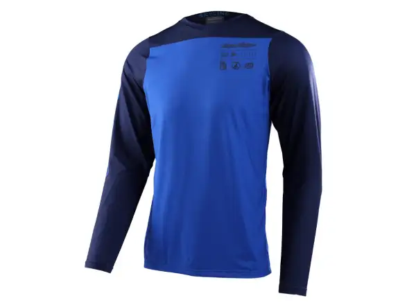 Troy Lee Designs Skyline men's long sleeve jersey Mono True Blue