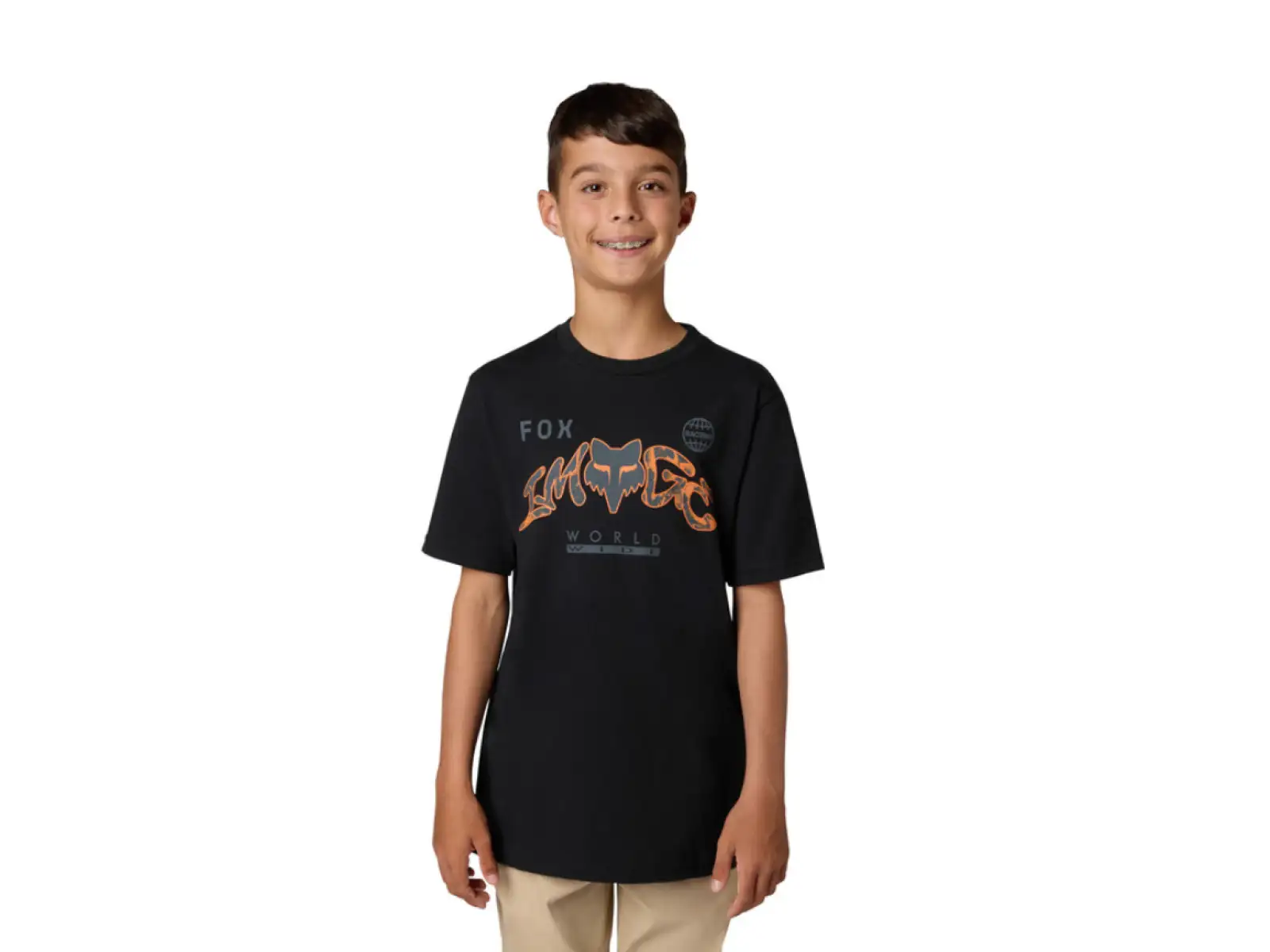 Fox Yth Image Print kids short sleeve T-shirt Ultra Black