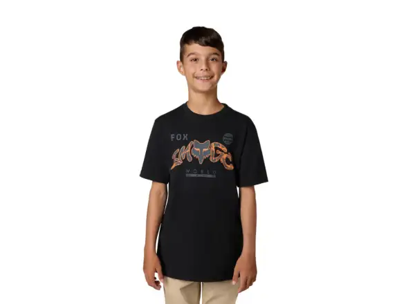 Fox Yth Image Print kids short sleeve T-shirt Ultra Black