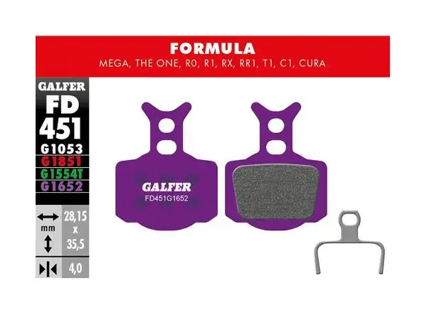 Galfer FD451 E-bike G1652 brake pads for Formula