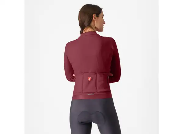 Castelli Espresso Thermal women's jersey Deep Bordeaux