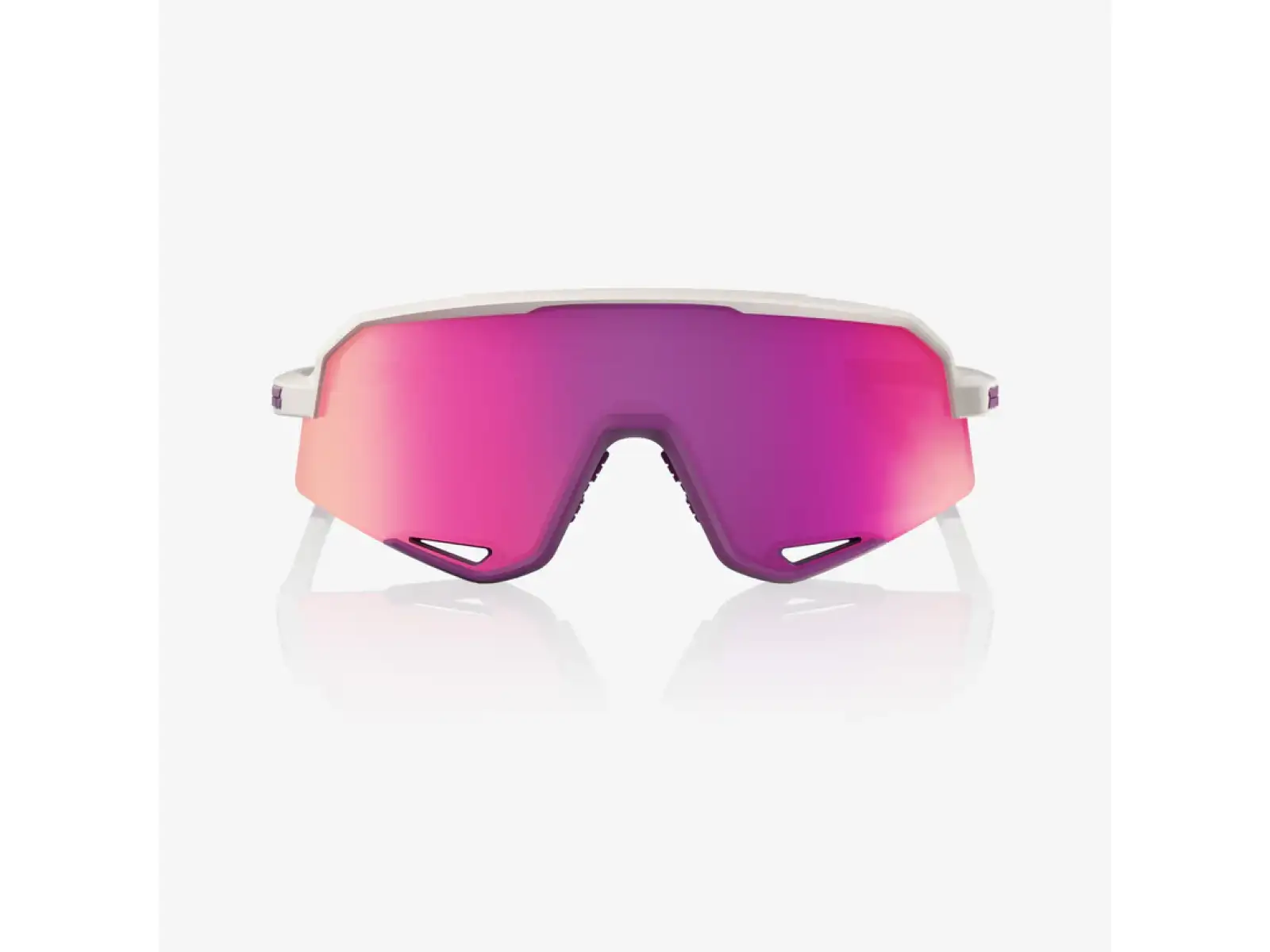 100% Slendale sunglasses Matte Chalk/Purple Multilayer Mirror Lens