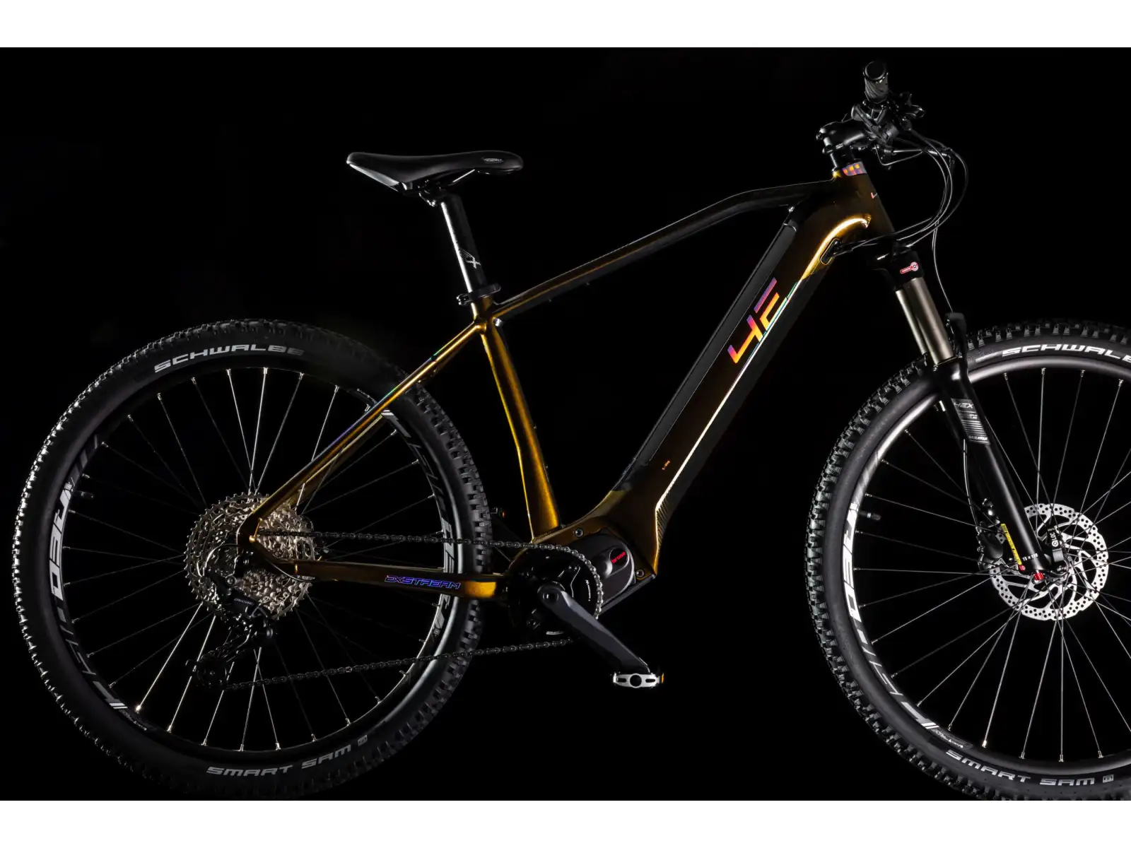 4EVER Exstream Elite Electric Mountain Bike Jungle Gold/Mirror