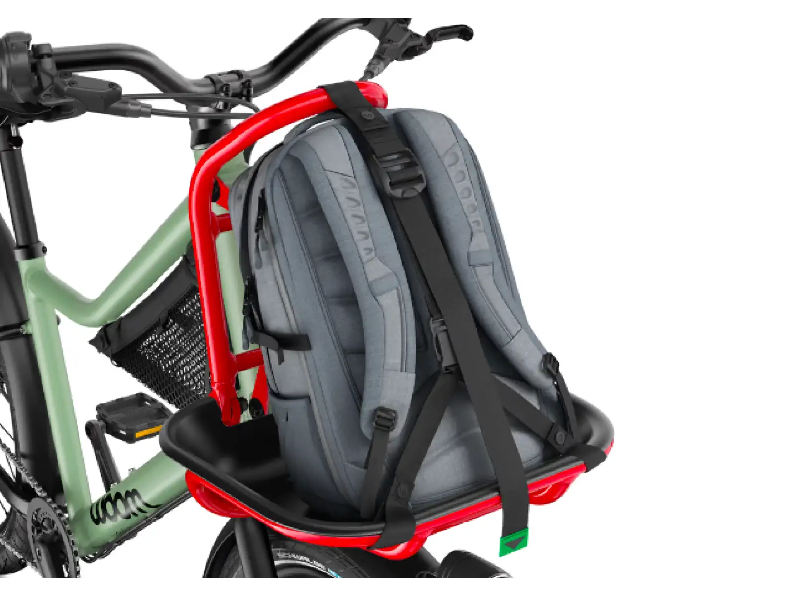 Woom 4 NOW children's bicycle 16" Moss Green/Formular Red