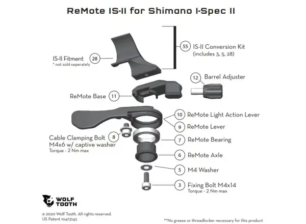 WOLF TOOTH REMOTE IS-II Conversion Kit spare part