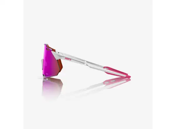 100% Hypercraft XS sports glasses Matte White/Pink/HiPER Vital Pink Mirror Lens