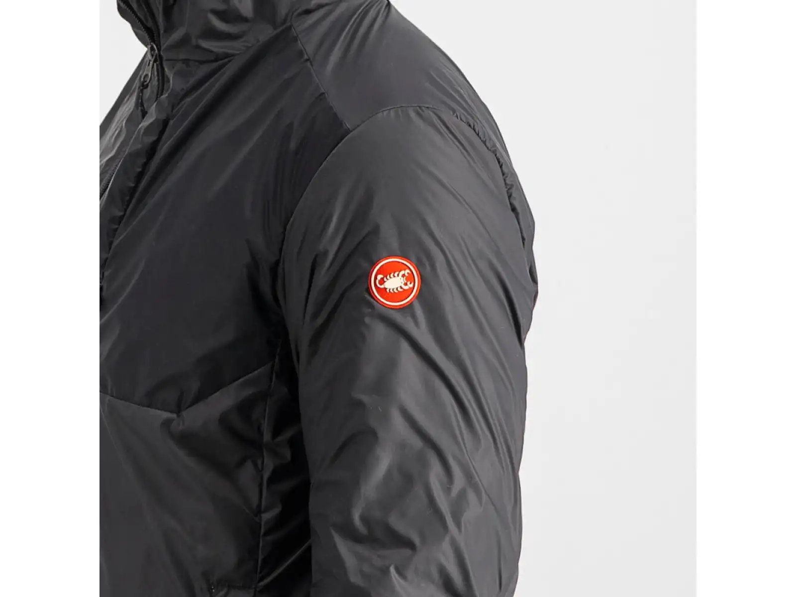Castelli Riscalda Puffy men's jacket dark gray/electric lime