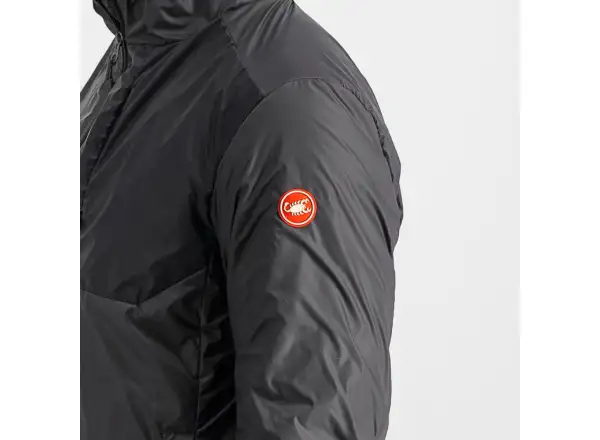 Castelli Riscalda Puffy men's jacket dark gray/electric lime