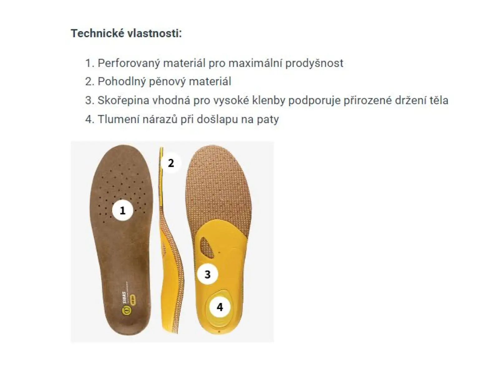 Sidas 3Feet Outdoor High insoles high arch 1 pair
