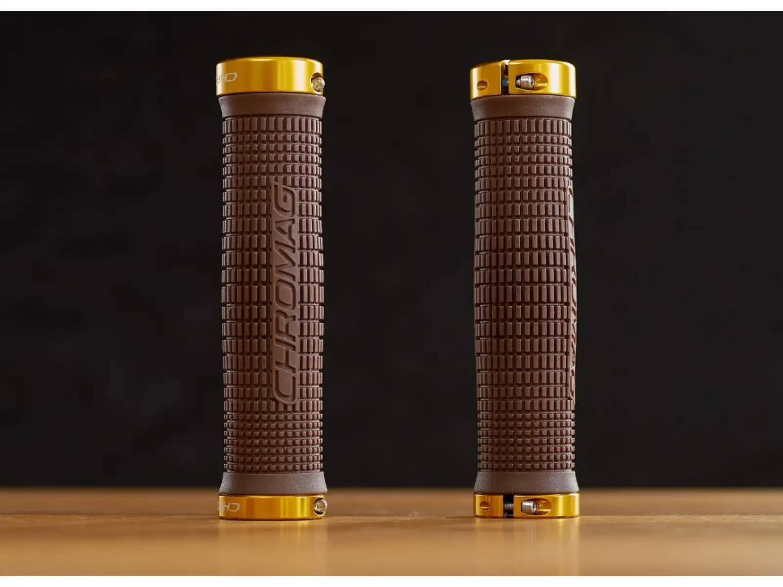 Chromag Squarewave grips brown/gold