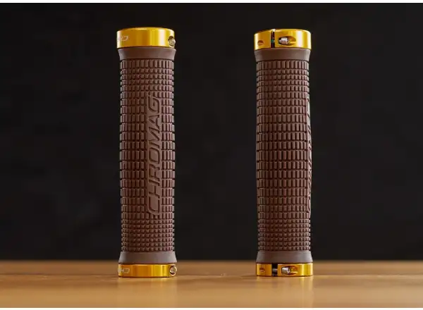 Chromag Squarewave grips brown/gold