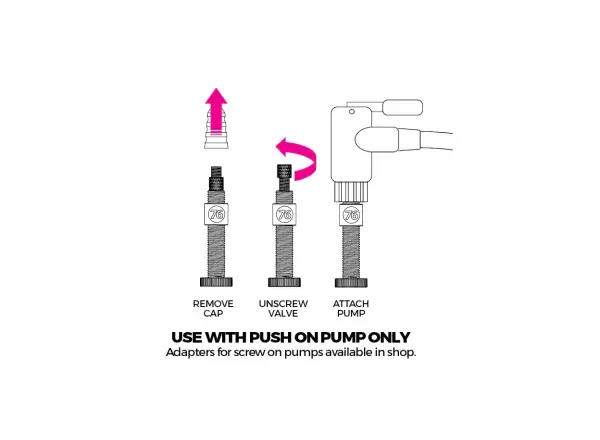 76 Projects High flow tubeless valve size 1