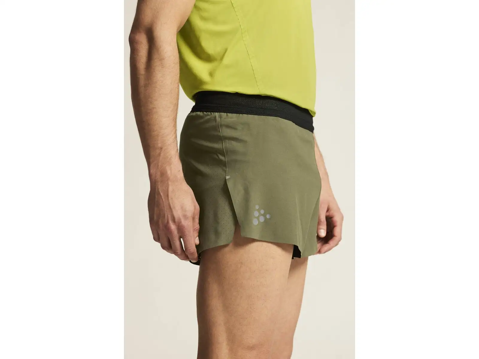 Craft PRO Hypervent Split 2 men's running shorts green