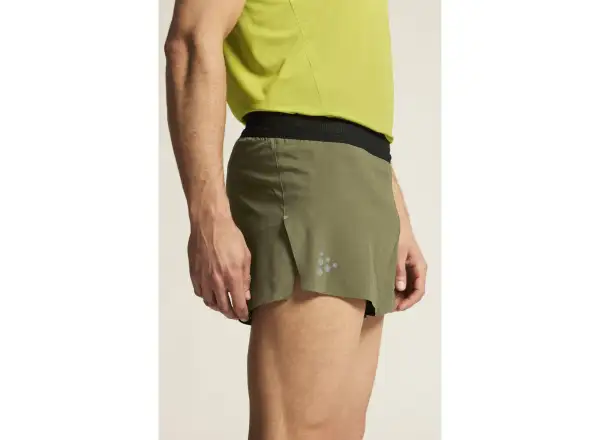 Craft PRO Hypervent Split 2 men's running shorts green