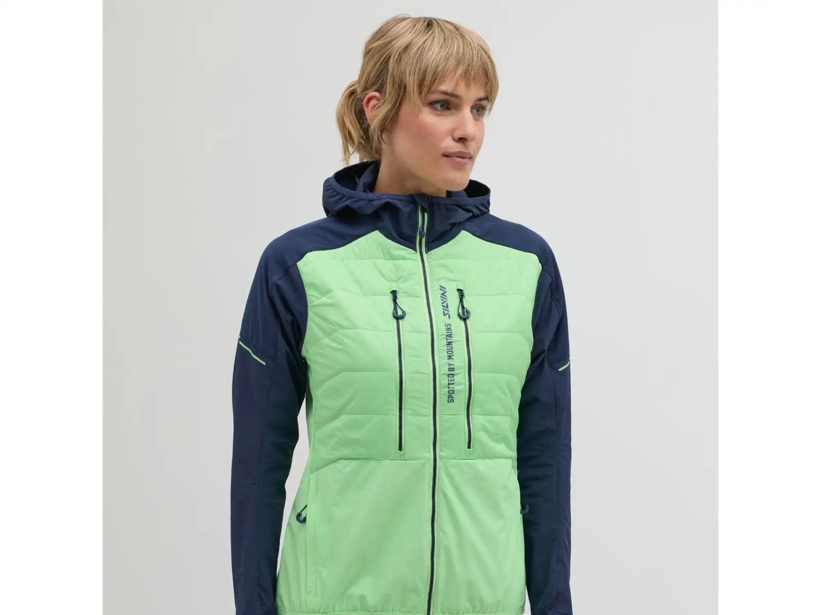 Silvini Asprino women's ski mountaineering jacket Green/Navy