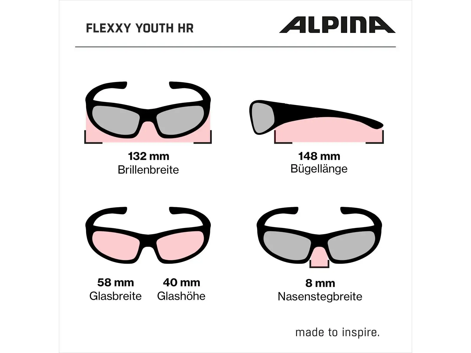Alpina Flexxy Youth HR children's glasses Blue-Red Matt/Blue mirror