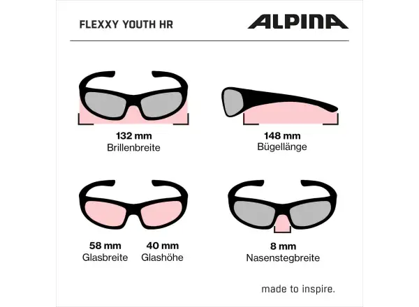 Alpina Flexxy Youth HR children's glasses Blue-Red Matt/Blue mirror